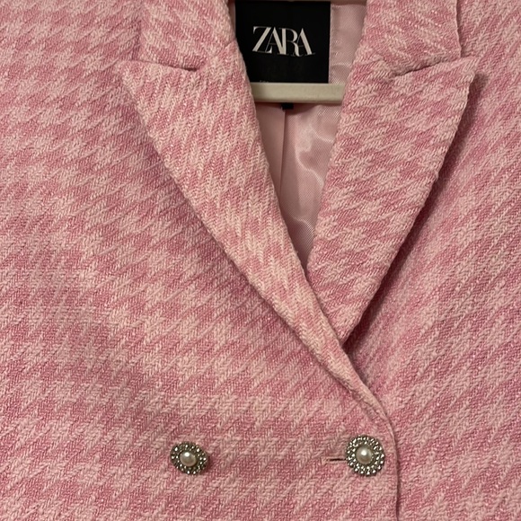Zara Cropped Pink Blazer - Picture 3 of 4